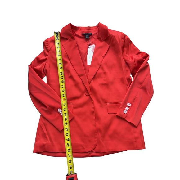 NWT Rachel Zoe Vibrant Red Women’s L Career Blazer Holiday - Picture 2 of 7